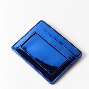Blue Metallic card wallet